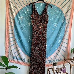 Nanette Lepore vintage velvet floral burnout dress 6